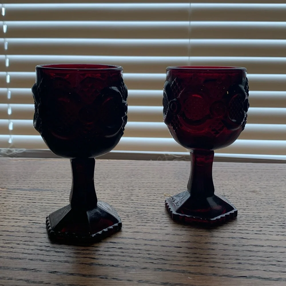 Set of Goblets Avon Ruby Red